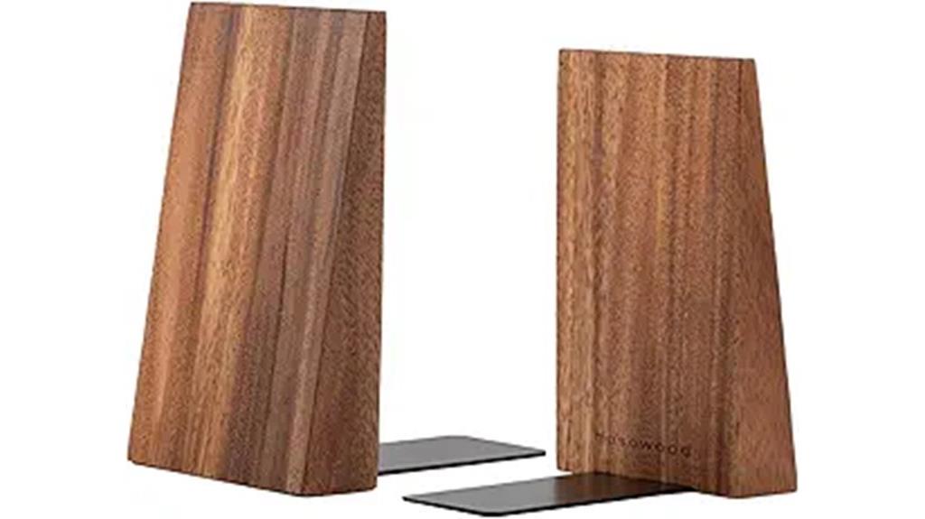 heavy duty wooden bookends