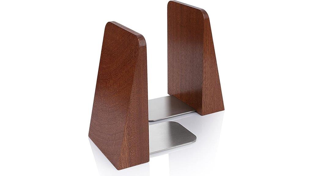 heavy duty wooden bookends