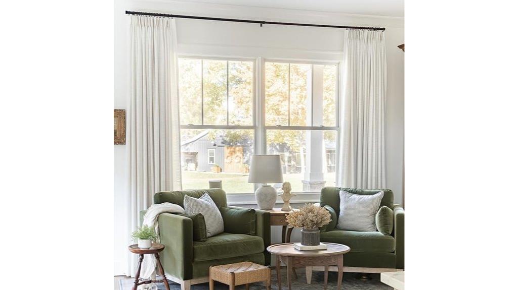 ivory linen curtain panel