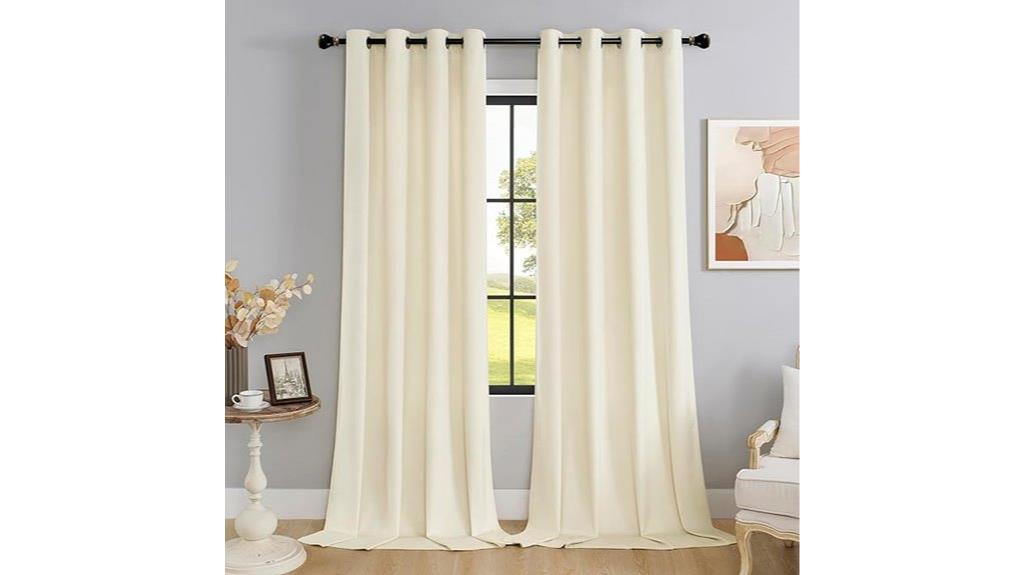 ivory velvet curtain panels
