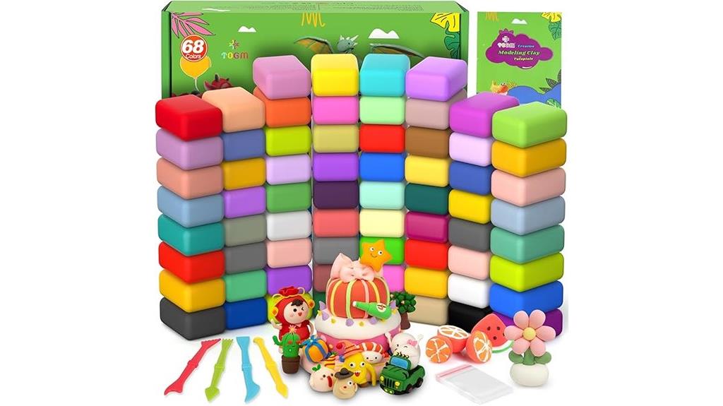 kids 68 color air dry clay