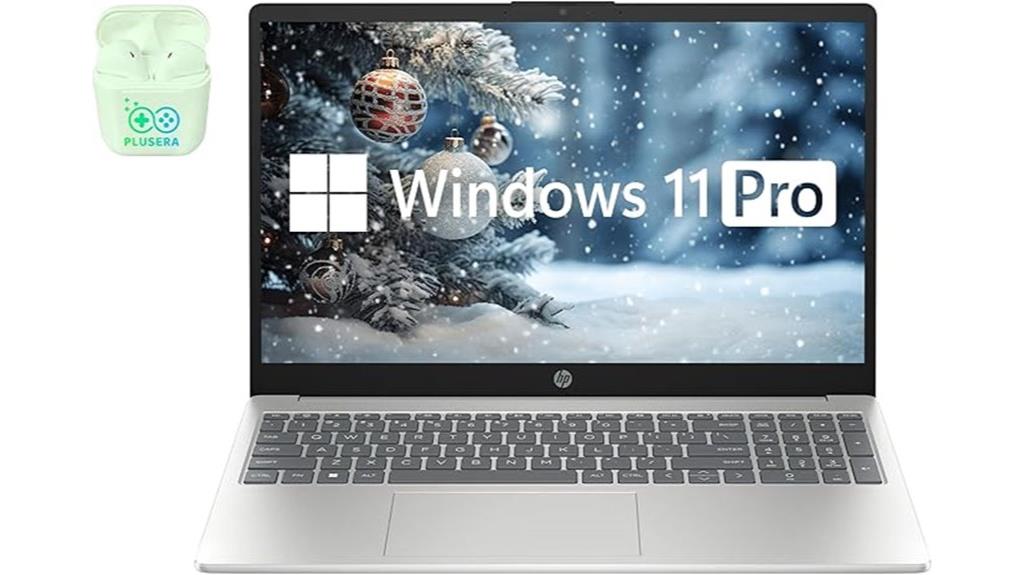 laptop with earphone bundle