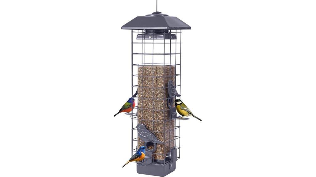 large capacity squirrel proof feeder