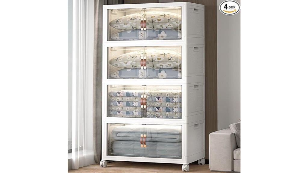 large stackable storage bins
