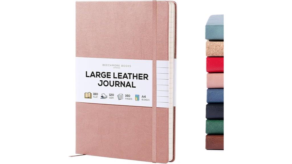 leather hardcover lined journal