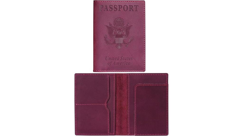 leather passport with card slots
