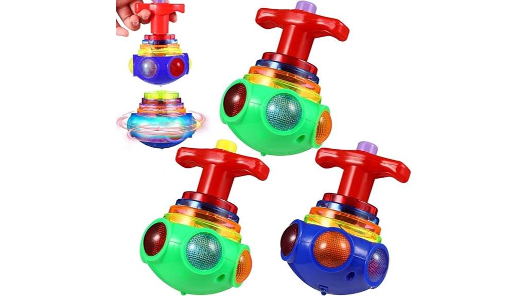 led light spinning tops