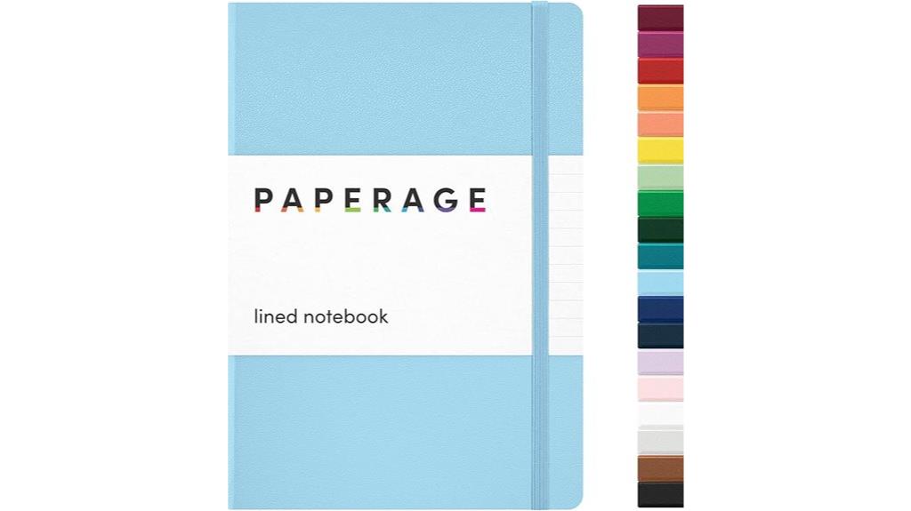 light blue lined notebook