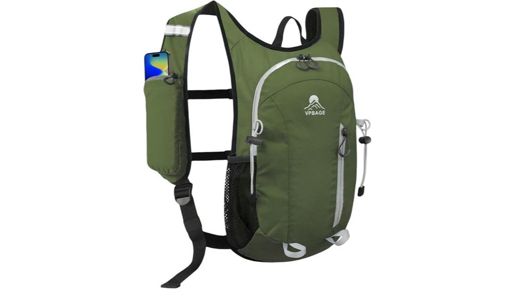 lightweight hiking backpack with phone holder
