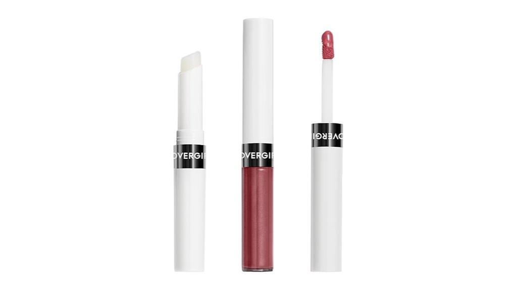 lip color with moisturizing topcoat