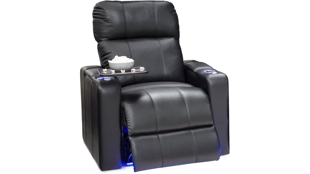 luxurious leather theater seating
