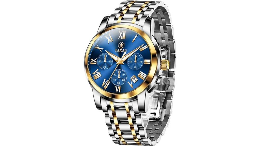 luxury big face waterproof watch