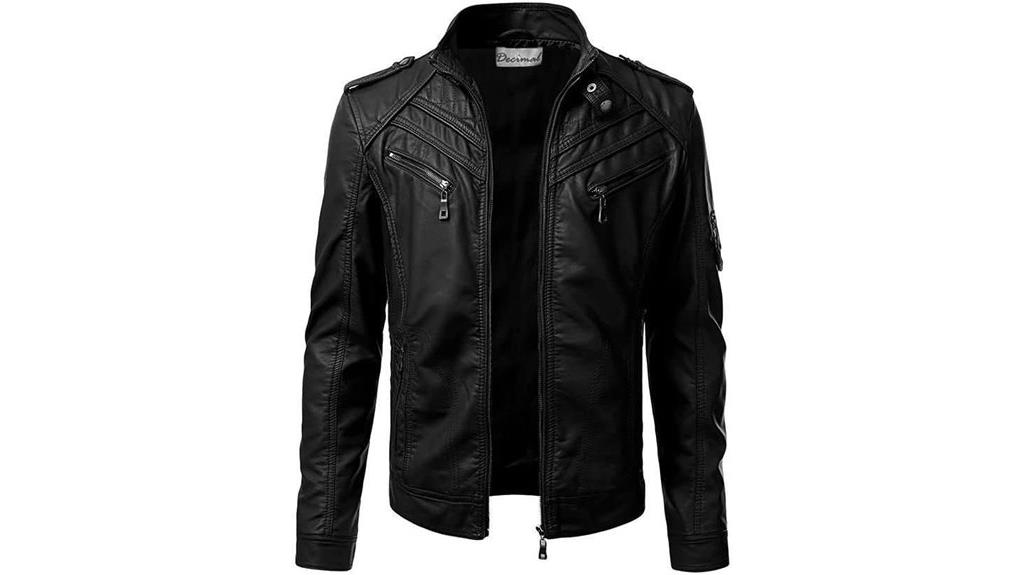 men s genuine leather biker