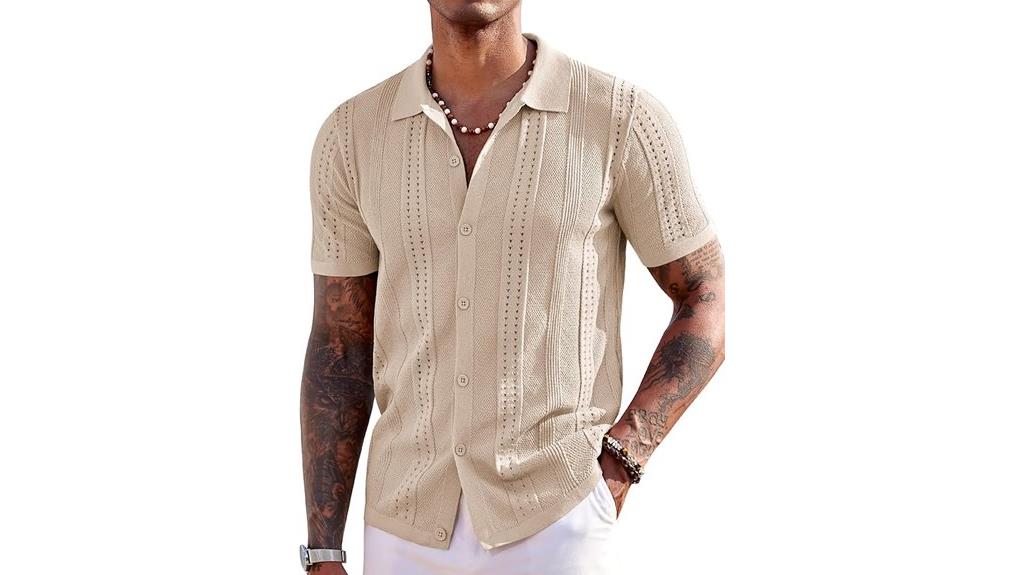 men s knit polo shirt