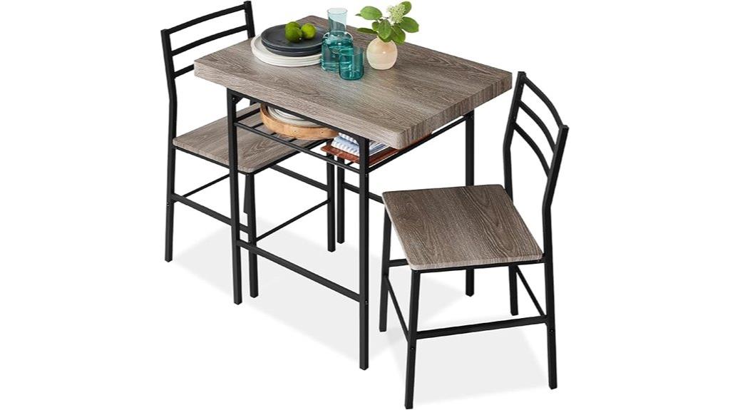 modern 3 piece dining set