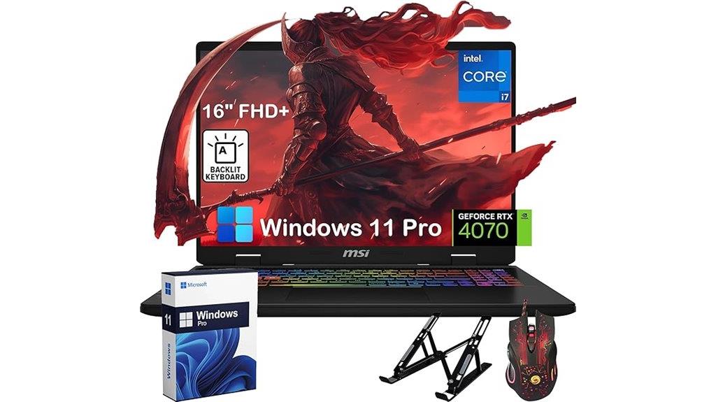 msi laptop with rtx 4070