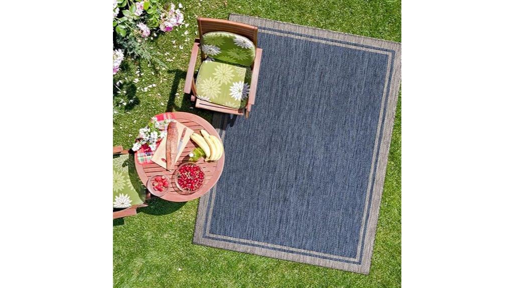 navy blue outdoor rug