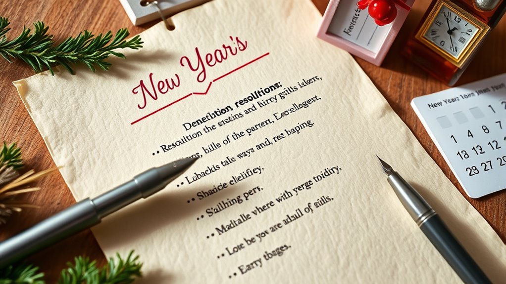 new year resolutions proposal