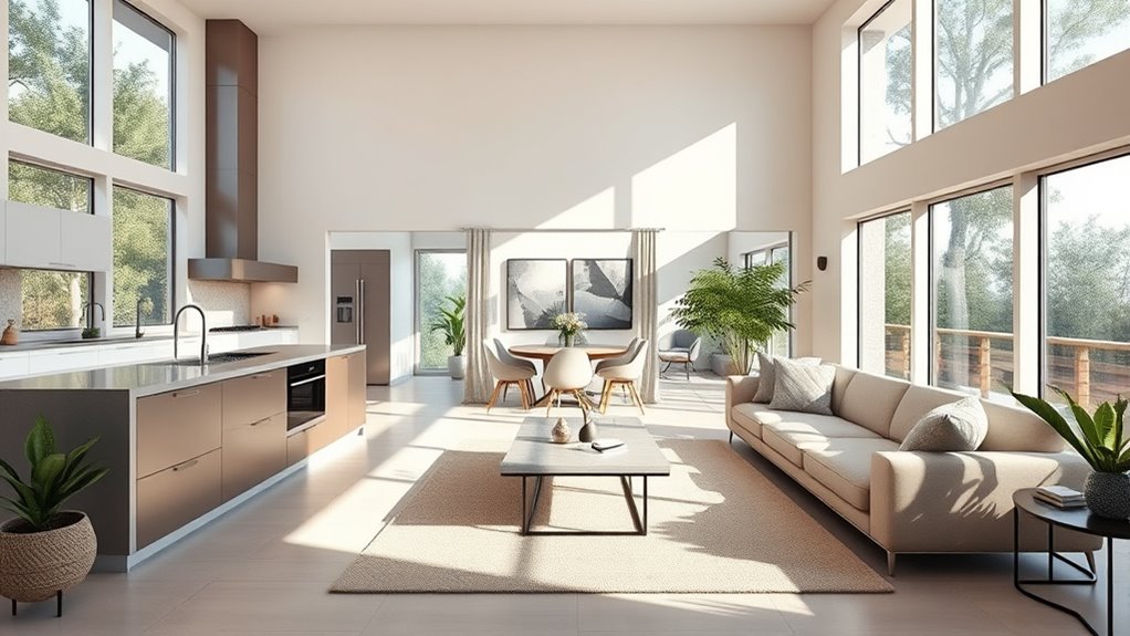 open concept benefits visibility natural light