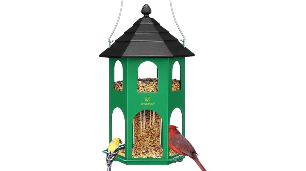 outdoor metal bird feeder