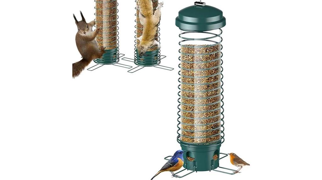 outdoor squirrel proof bird feeder