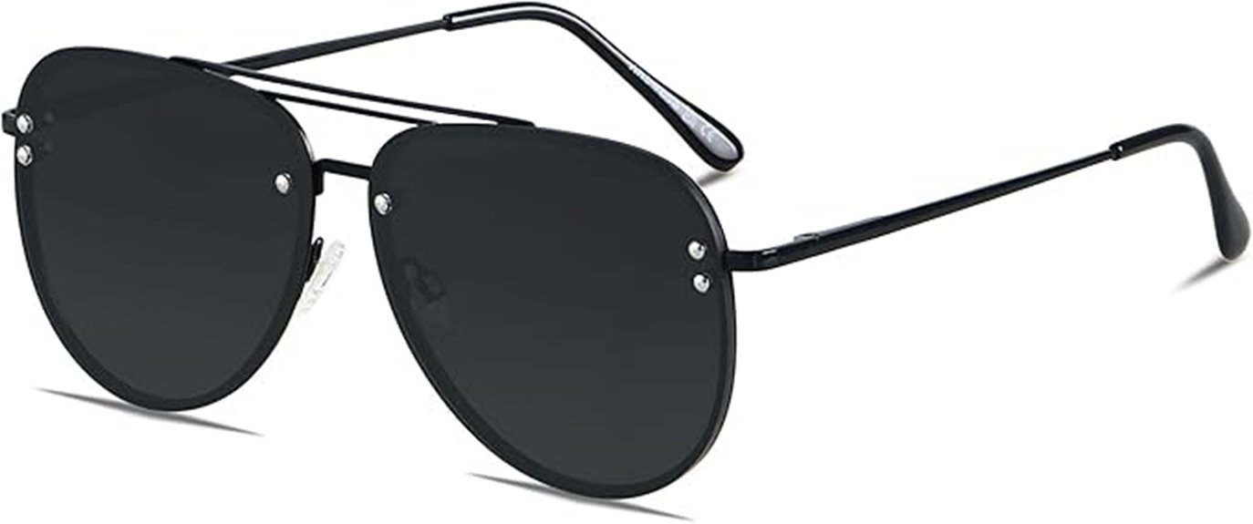 oversized aviator sunglasses