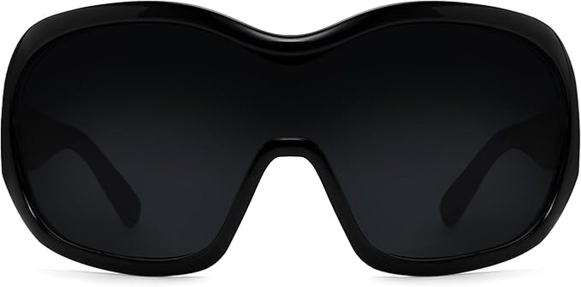 oversized wraparound sunglasses