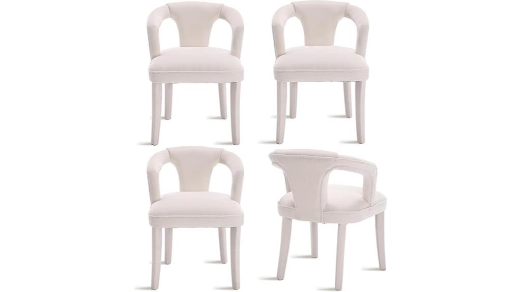 padded curved open back