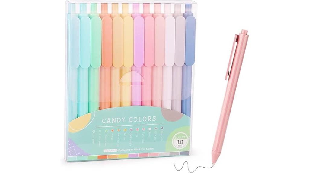 pastel retractable writing set