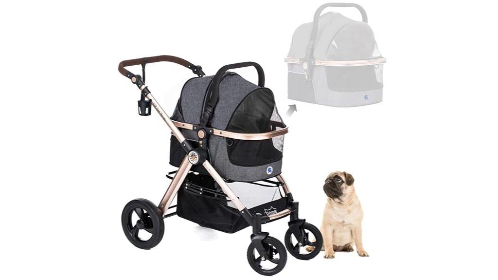 pet stroller with three modes