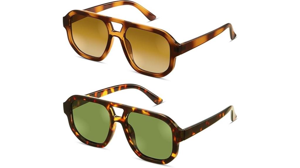polarized square aviator sunglasses