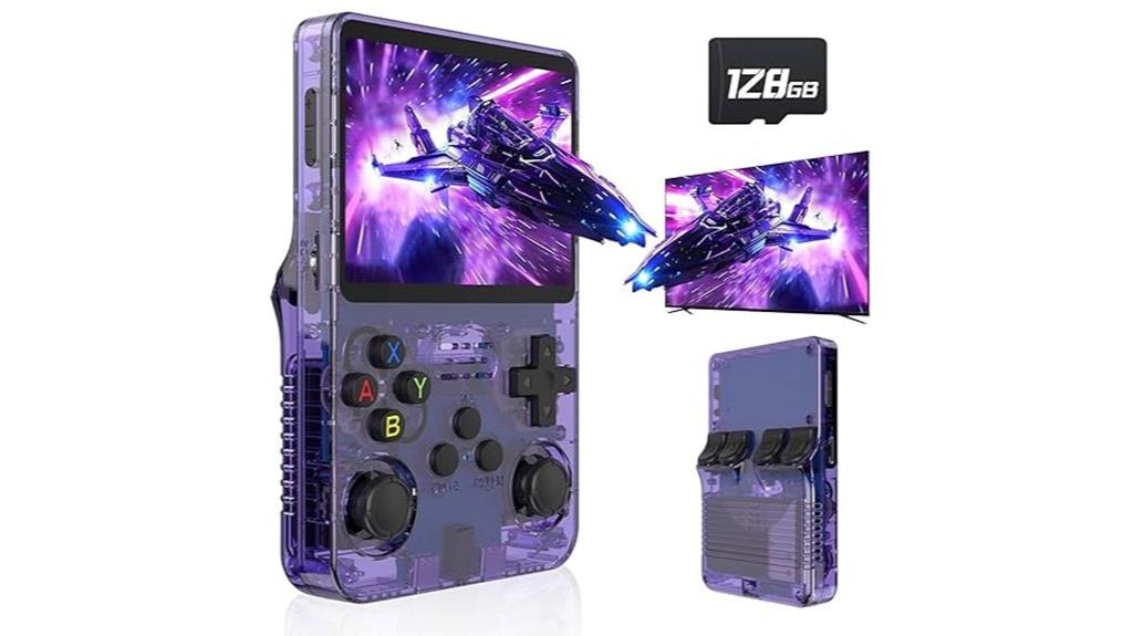 portable gaming device with large storage