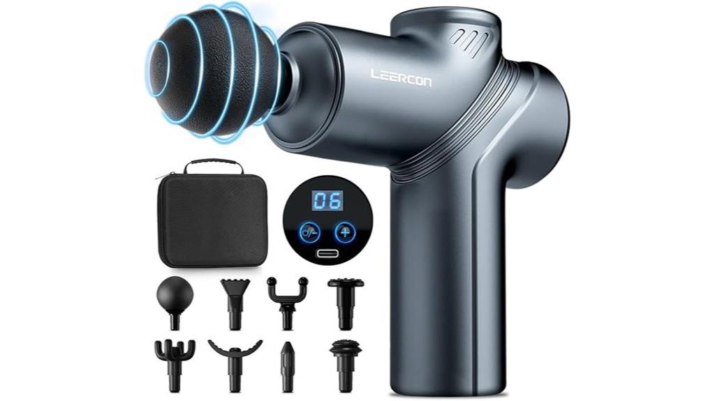 portable massage gun with interchangeable heads