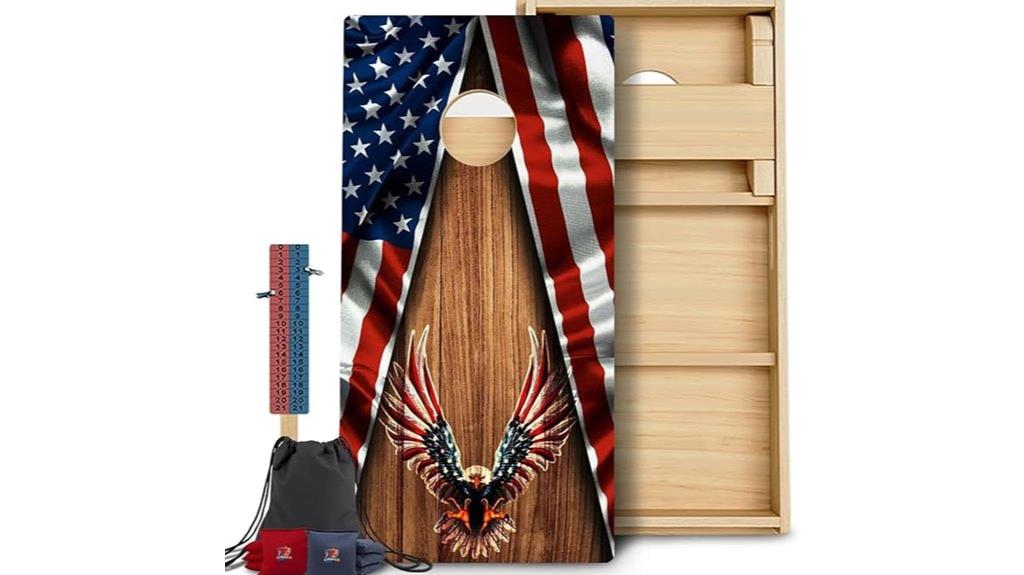 premium backyard cornhole set