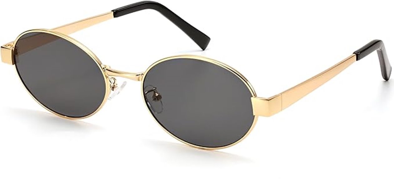 retro oval uv400 sunglasses