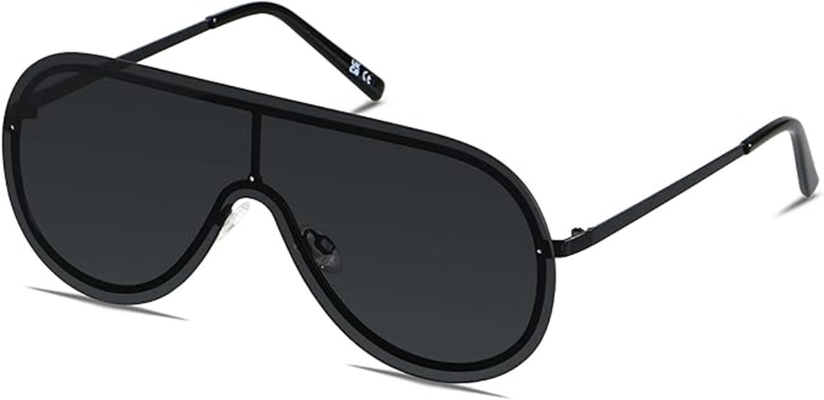 rimless oversized square sunglasses