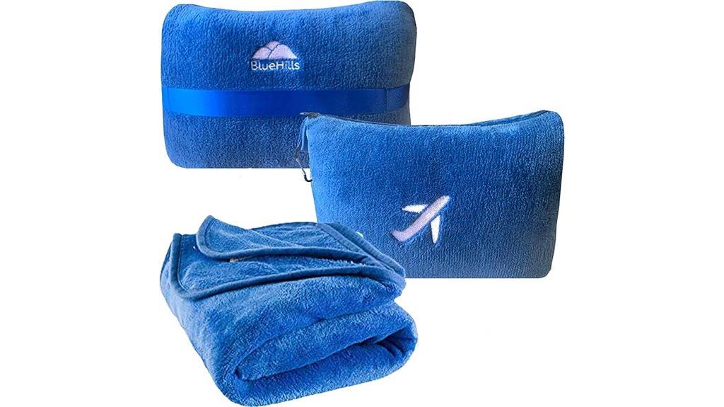 royal blue travel blanket