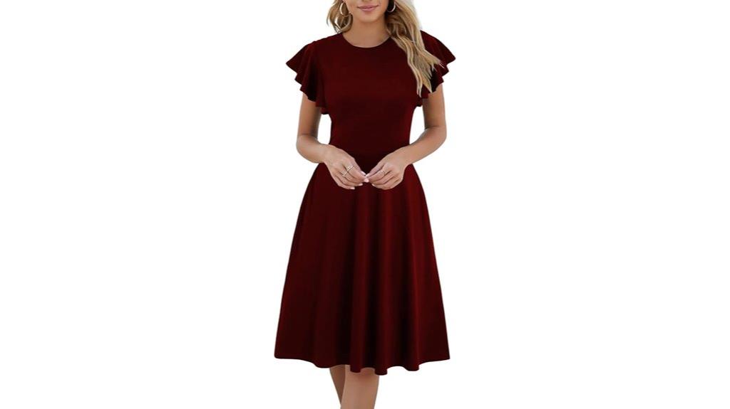 ruffle sleeves v neck