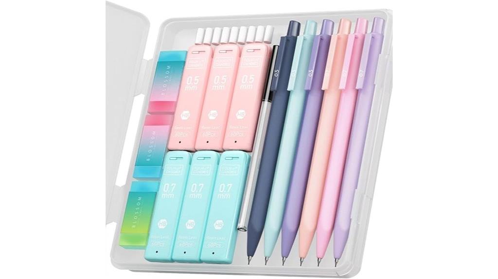 set of six candies shaped pencils