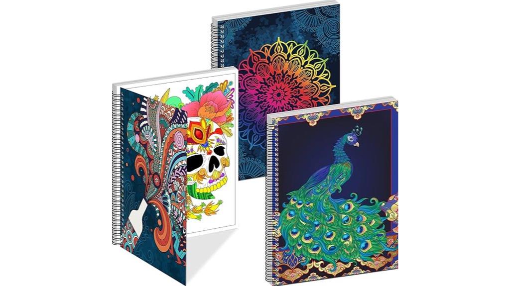 set of three adult coloring books