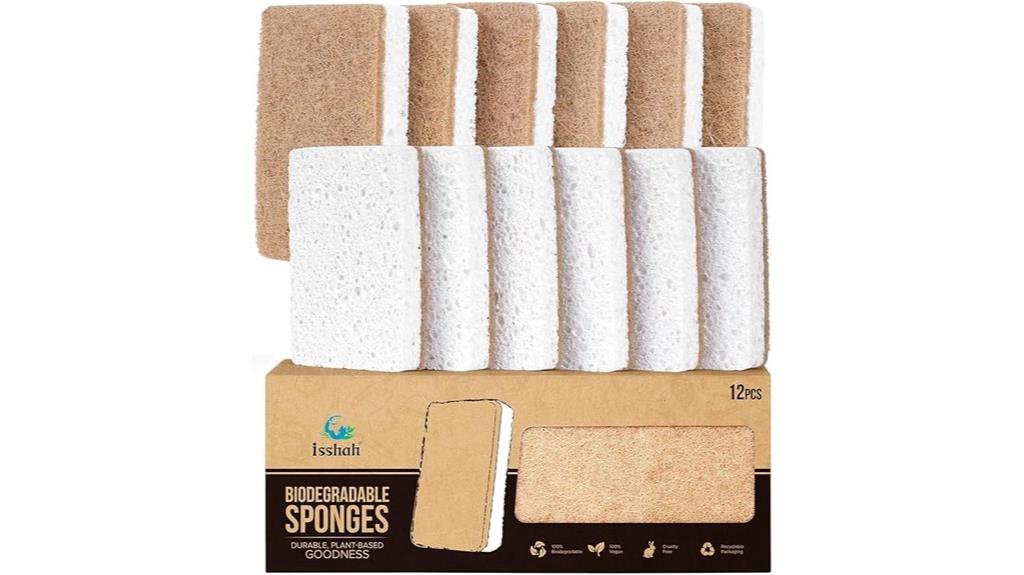 set of twelve eco sponges