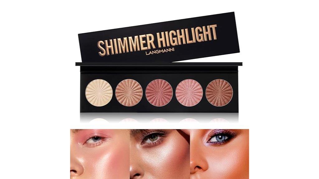 shimmery makeup highlight powder