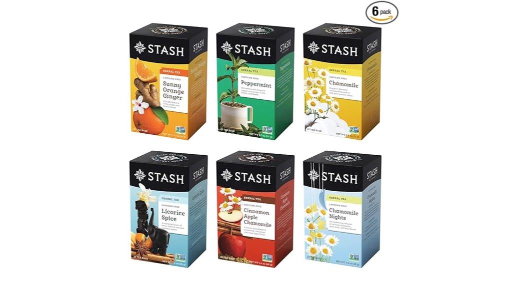 six box herbal tea assortment