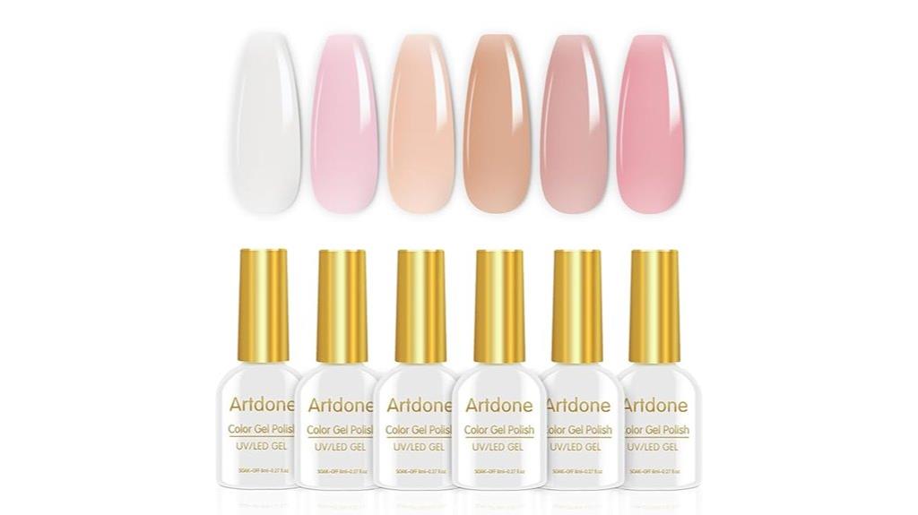 six color gel polish set