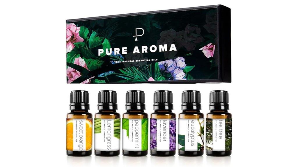 six essential oils set