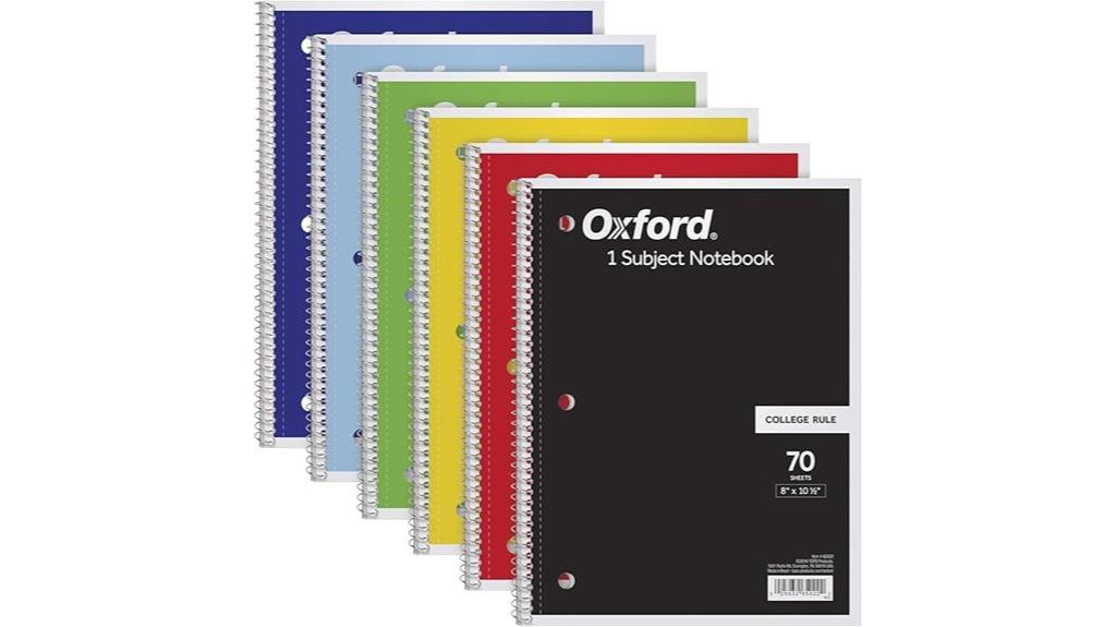 six pack one subject notebooks