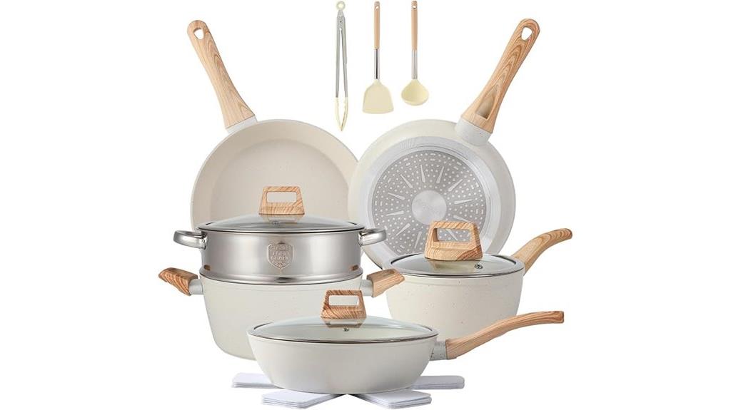 sixteen piece cookware set