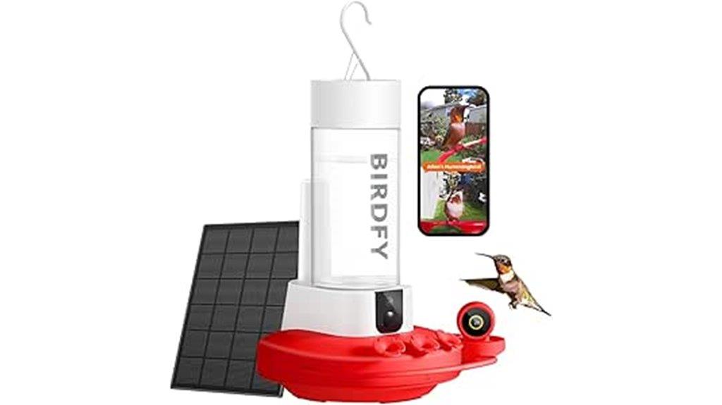 solar powered dual camera bird feeder