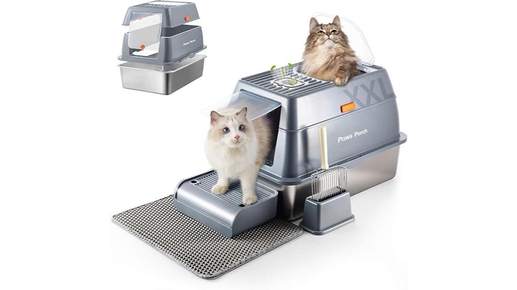 stainless steel covered litter box