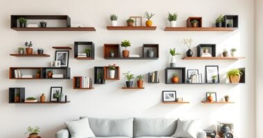 stylish functional wall shelves